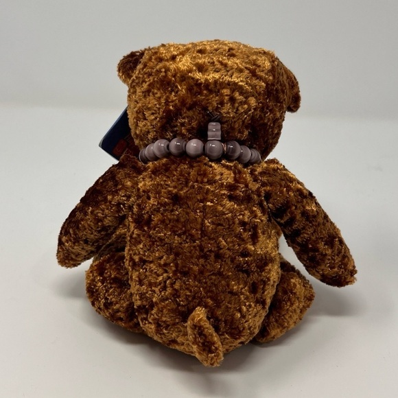 NWT Fiesta Foo Brown Happiness Bear With Gray Agate Power Bead Bracelet - Picture 3 of 7